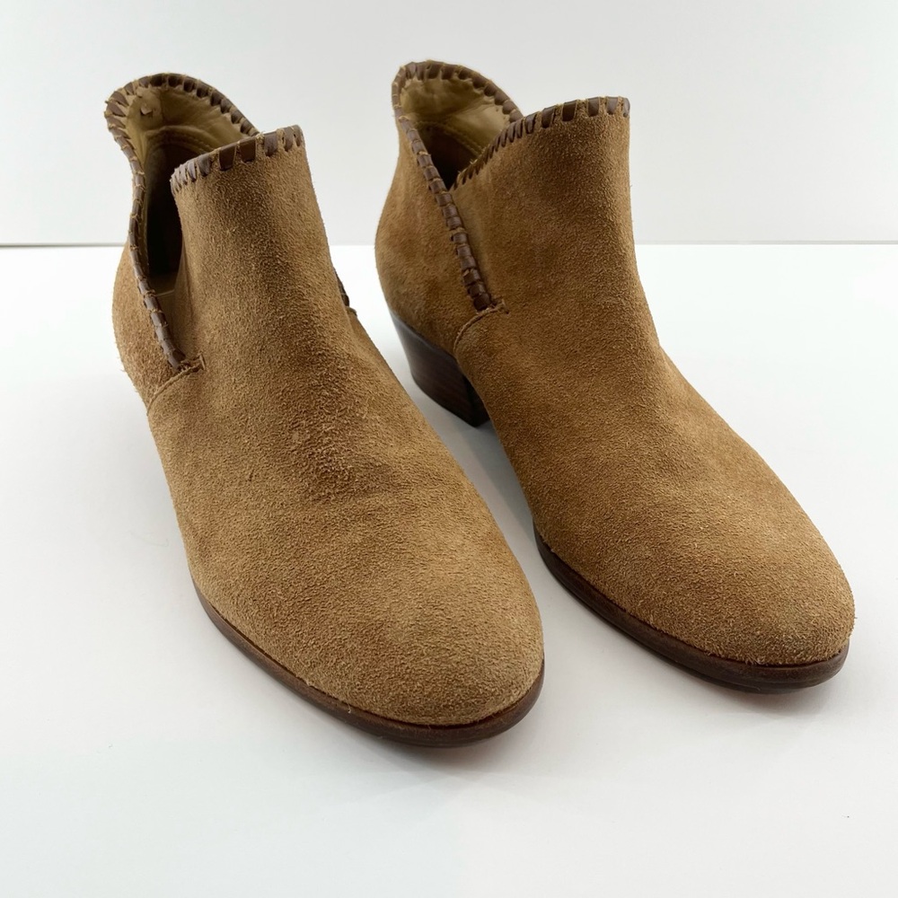 Camel Suede Jack Rogers Sadie Ankle Booties - Picture 2 of 9